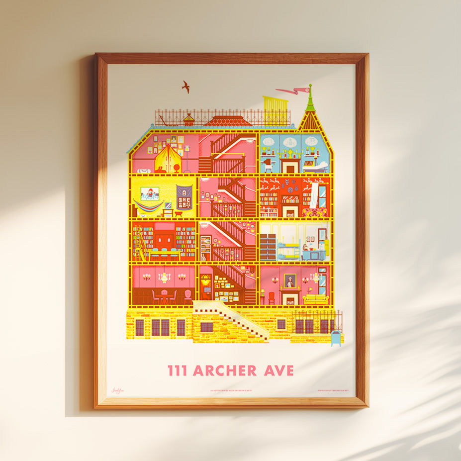 Royal Tenenbaums 111 Archer Ave Print