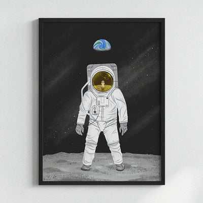 Lost on the Moon Art Print
