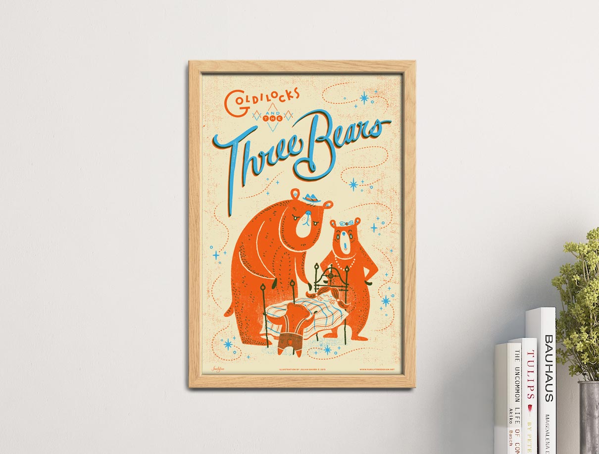 Fairy Tales Goldilocks and the Three Bears Print