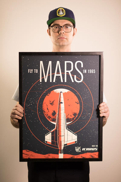 Icarus Mars Travel Poster