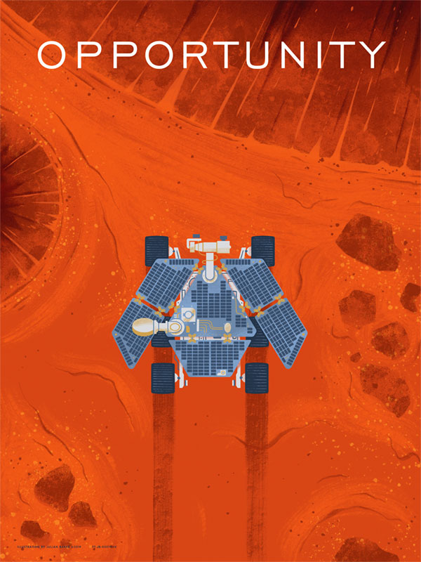 Opportunity Mars Rover NASA Poster