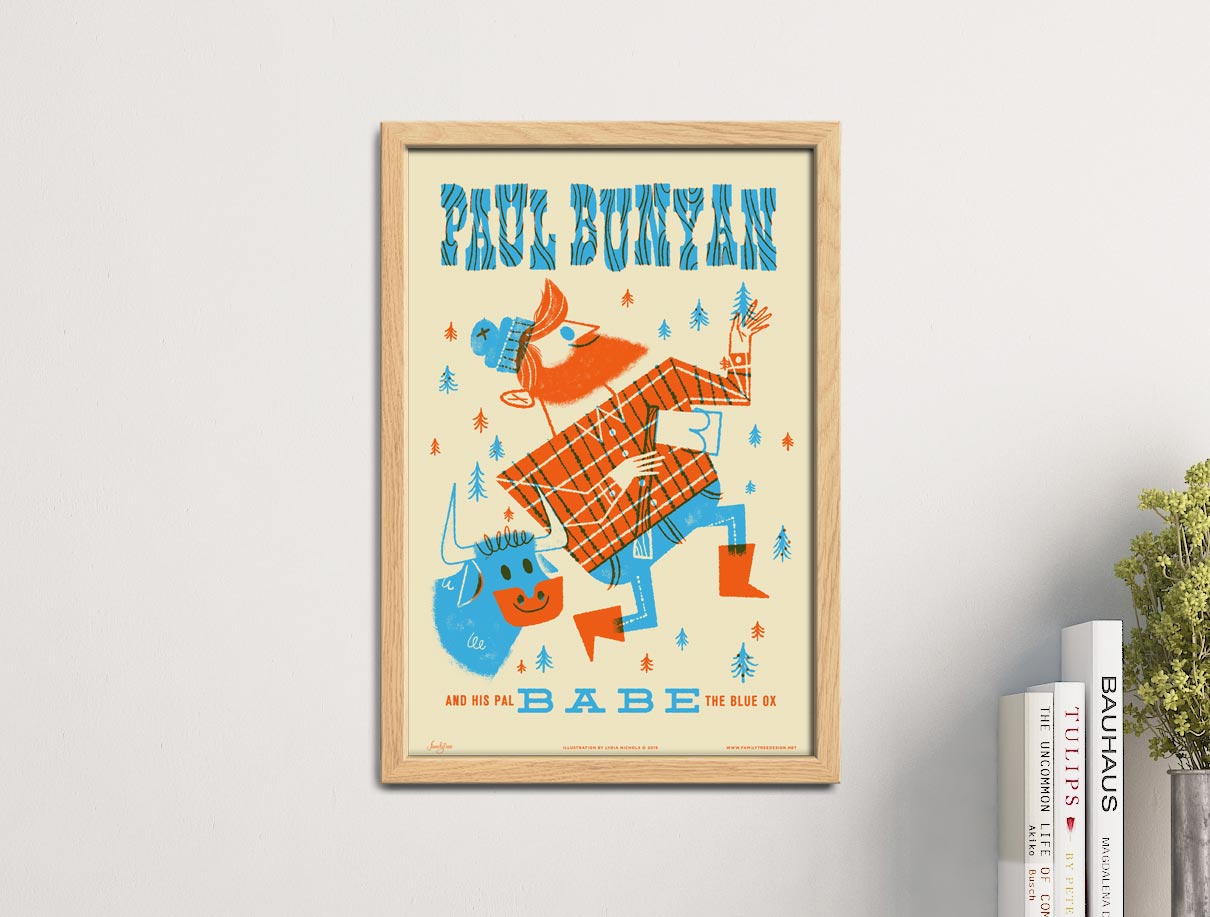 Fairy Tales Paul Bunyan Print