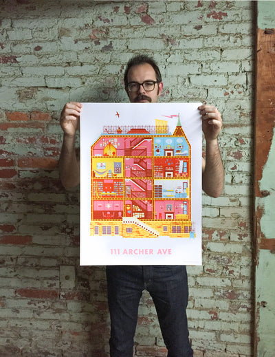 Royal Tenenbaums 111 Archer Ave Print