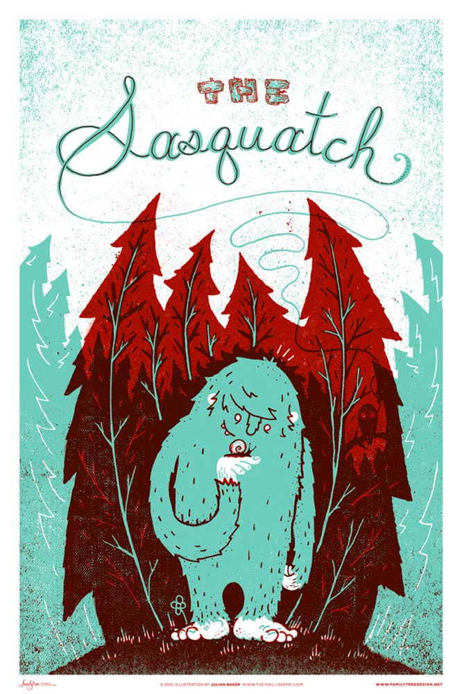 Monster Friends Sasquatch Print
